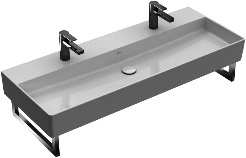Villeroy & Boch Waschbecken Memento 2.0 1200x470mm re-eckig 2HL. m. ÜL. Stone White cplus
