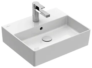 Villeroy & Boch Waschtisch Memento 2.0 500x420mm re-eckig 1HL. m. ÜL Unterseite geschl we Alpin c+ – Bild 2