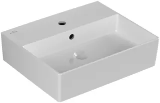 Villeroy & Boch Waschtisch Memento 2.0 500x420mm re-eckig 1HL. m. ÜL Unterseite geschl we Alpin c+ – Bild 3