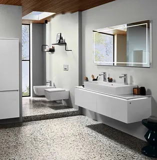 Villeroy & Boch Waschtisch Memento 2.0 1000x470mm re-eckig 2HL. m. ÜL. Unterseite geschl. we Alpin – Bild 3