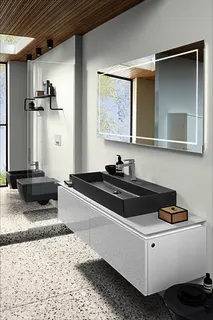 Villeroy & Boch Waschbecken Memento 2.0 1000x470mm re-eckig 1HL. o. ÜL. Graphite cplus – Bild 2
