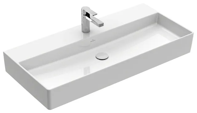 Villeroy & Boch Waschbecken Memento 2.0 1000x470mm re-eckig 1HL. o. ÜL. Weiß Alpin cplus