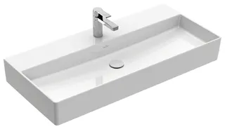 Villeroy & Boch Waschbecken Memento 2.0 1000x470mm re-eckig 1HL. o. ÜL. Weiß Alpin cplus