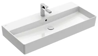 Villeroy & Boch Waschtisch Memento 2.0 1000x470mm re-eckig 1HL. m. ÜL. Unterseite geschl. we Alpin – Bild 2