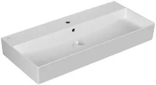 Villeroy & Boch Waschtisch Memento 2.0 1000x470mm re-eckig 1HL. m. ÜL. Unterseite geschl. we Alpin – Bild 3