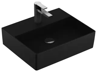 Villeroy & Boch Waschtisch Memento 2.0 500x420mm re-eckig 1HL. o. ÜL Unterseite geschl Graphite c+
