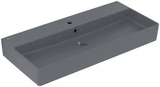 Villeroy & Boch Waschtisch Memento 2.0 1000x470mm re-eckig 1HL. m. ÜL Unterseite geschl Graphite c+ – Bild 2