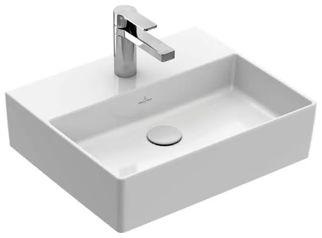 Villeroy & Boch Waschtisch Memento 2.0 500x420mm re-eckig 1HL. o. ÜL Unterseite geschl we Alpin c+