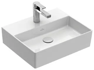 Villeroy & Boch Waschtisch Memento 2.0 500x420mm re-eckig 1HL. o. ÜL Unterseite geschl we Alpin c+