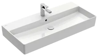 Villeroy & Boch Waschtisch Memento 2.0 1000x470mm re-eckig 1HL. m. ÜL Unterseite geschl we Alpin c+ – Bild 2