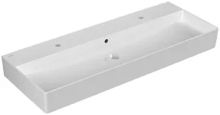 Villeroy & Boch Waschbecken Memento 2.0 1200x470mm re-eckig 2HL. m. ÜL. Weiß Alpin cplus – Bild 3