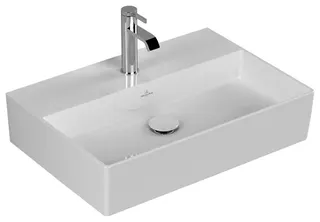 Villeroy & Boch Waschtisch Memento 2.0 600x420mm re-eckig 1HL. o. ÜL Unterseite geschl we Alpin c+ – Bild 2
