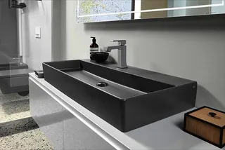 Villeroy & Boch Waschtisch Memento 2.0 1000x470mm re-eckig 1HL. o. ÜL Unterseite geschl Graphite c+ – Bild 3