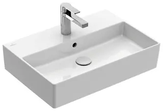 Villeroy & Boch Waschbecken Memento 2.0 600x420mm re-eckig 1HL. m. ÜL. Weiß Alpin cplus