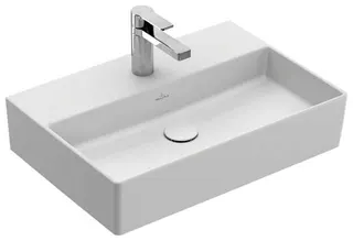 Villeroy & Boch Waschtisch Memento 2.0 600x420mm re-eckig 1HL. o ÜL Unterseite geschl StoneWhitec+
