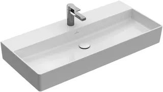 Villeroy & Boch Waschtisch Memento 2.0 1000x470mm re-eckig 1HL. o ÜL Unterseite geschl StoneWhitec+