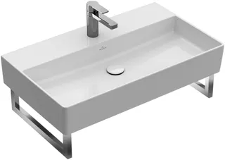 Villeroy & Boch Waschbecken Memento 2.0 800x470mm re-eckig 1HL. m. ÜL. Graphite cplus