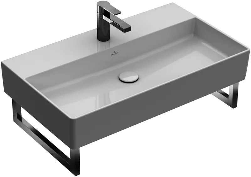 Villeroy & Boch Waschbecken Memento 2.0 800x470mm re-eckig 1HL. m. ÜL. Weiß Alpin cplus