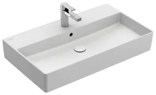 Villeroy & Boch Waschbecken Memento 2.0 800x470mm re-eckig 1HL. m. ÜL. Stone White cplus – Bild 2