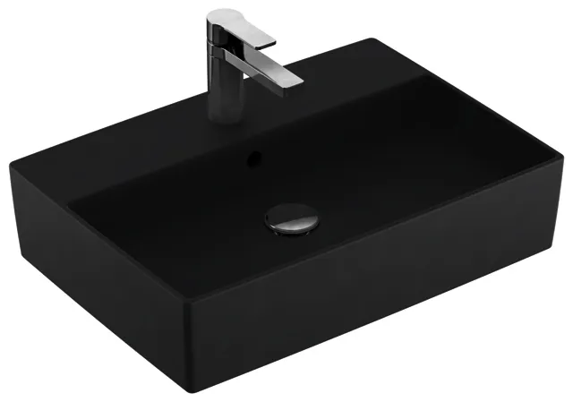 Villeroy & Boch AufsatzWT Memento 2.0 600x420mm re-eckig 1HL. m. ÜL. Graphite cplus
