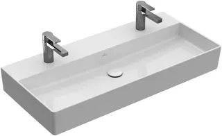 Villeroy & Boch Waschtisch Memento 2.0 1000x470mm re-eckig 2HL. m. ÜL. Unterseite geschl. we Alpin