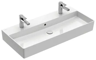 Villeroy & Boch Waschtisch Memento 2.0 1000x470mm re-eckig 2HL. m. ÜL. Unterseite geschl. we Alpin – Bild 2