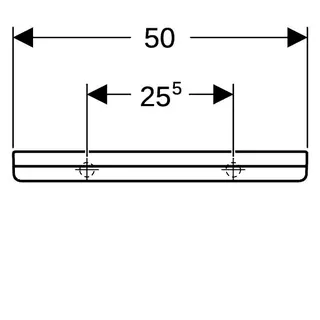 Geberit Renova Plan Wandablage, 50x12cm, weiß – Bild 4