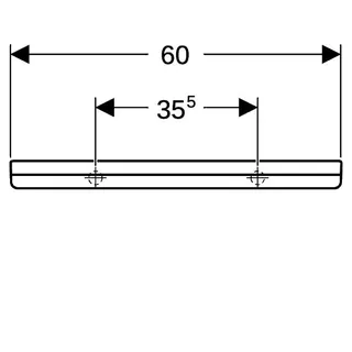 Geberit Renova Plan Wandablage, 60x12cm, weiß – Bild 4