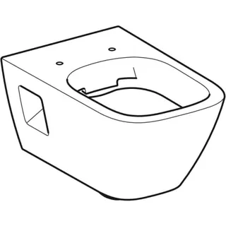 Geberit Renova Plan Wand-WC Tiefspüler teilgeschlossene Form Rimfree, weiß Tect – Bild 4