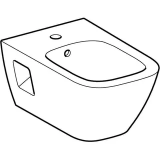 Geberit Renova Plan Wandbidet teilgeschlossene Form, mit Überlauf, weiß Tect – Bild 3