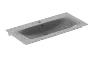 Geberit Renova Plan Möbelwaschtisch, 100x48cm mit Hahnloch, mit Überlauf, weiß, KeraTect