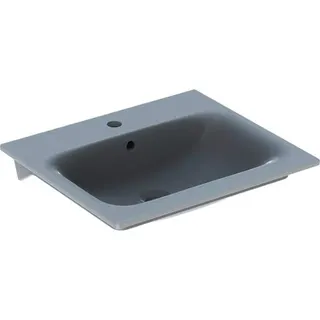 Geberit Renova Plan Möbelwaschtisch, 55x48cm mit Hahnloch, mit Überlauf, weiß – Bild 2