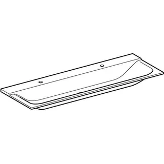 Geberit Xeno2 Möbelwaschtisch, 140x48cm zwei Hl., ohne Überlauf, weiß-alpin – Bild 3
