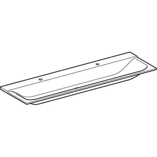 Geberit Xeno2 Möbelwaschtisch, 160x48cm zwei Hl., ohne Überlauf, weiß-alpin – Bild 3
