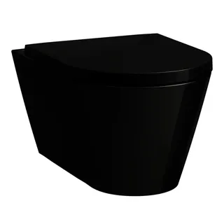 T-WC wandh. K-LAUFEN 545x370 spülrandlos schwarz glänzend