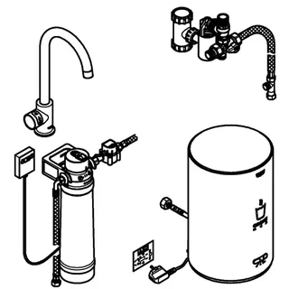 GROHE Standventil/Boiler GROHE Red Mono 30085_1 M-Size C-Ausl. hard graphite gb. – Bild 3