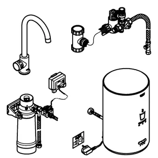GROHE Standventil/Boiler GROHE Red Mono 30085_1 M-Size C-Auslauf supersteel – Bild 3