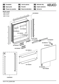Keuco SPS R. Lumos 14311, r., ohne Ablagef, Einbau, silb-elox., 650x735x165mm – Bild 3