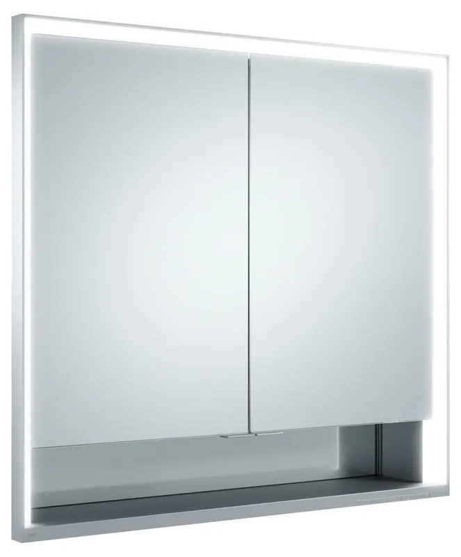 Keuco SPS R. Lumos 14312, mit Ablagef., Einbau, silb-elox., 800x735x165mm