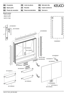 Keuco SPS R. Lumos 14312, mit Ablagef., Einbau, silb-elox., 800x735x165mm – Bild 4