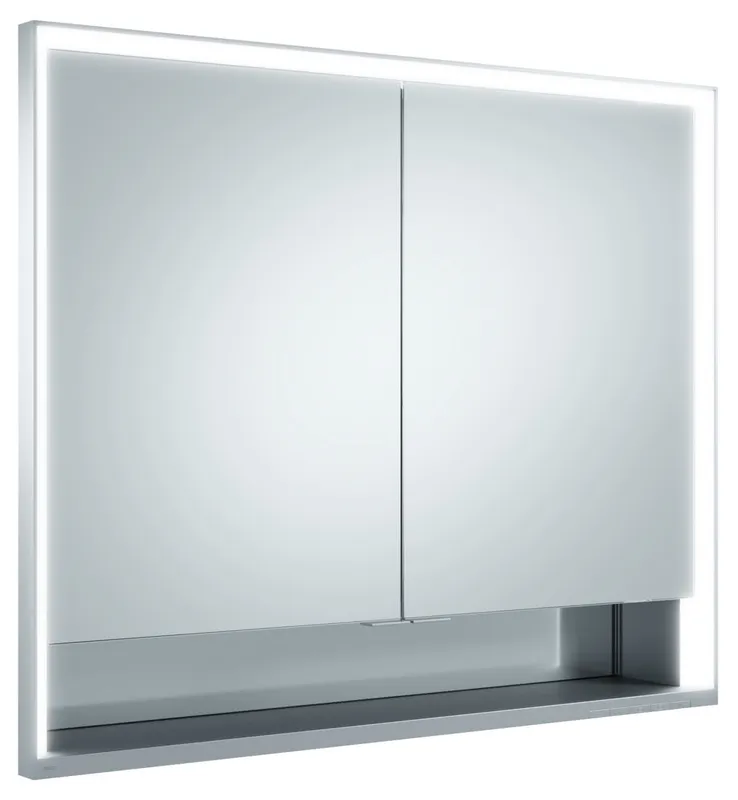Keuco SPS R. Lumos 14313, mit Ablagef., Einbau, silb-elox., 900x735x165mm