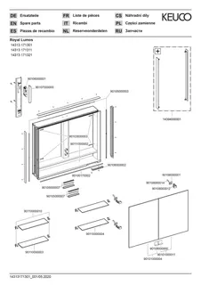 Keuco SPS R. Lumos 14313, mit Ablagef., Einbau, silb-elox., 900x735x165mm – Bild 4