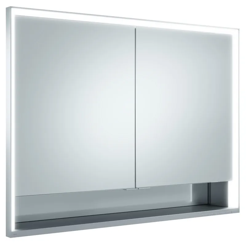 Keuco SPS R. Lumos 14314, mit Ablagef., Einbau, silb-elox., 1000x735x165mm
