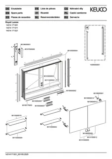 Keuco SPS R. Lumos 14314, mit Ablagef., Einbau, silb-elox., 1000x735x165mm – Bild 3