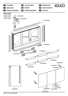 Keuco SPS R. Lumos 14315, mit Ablagef., Einbau, silb-elox., 1200x735x165mm – Bild 3
