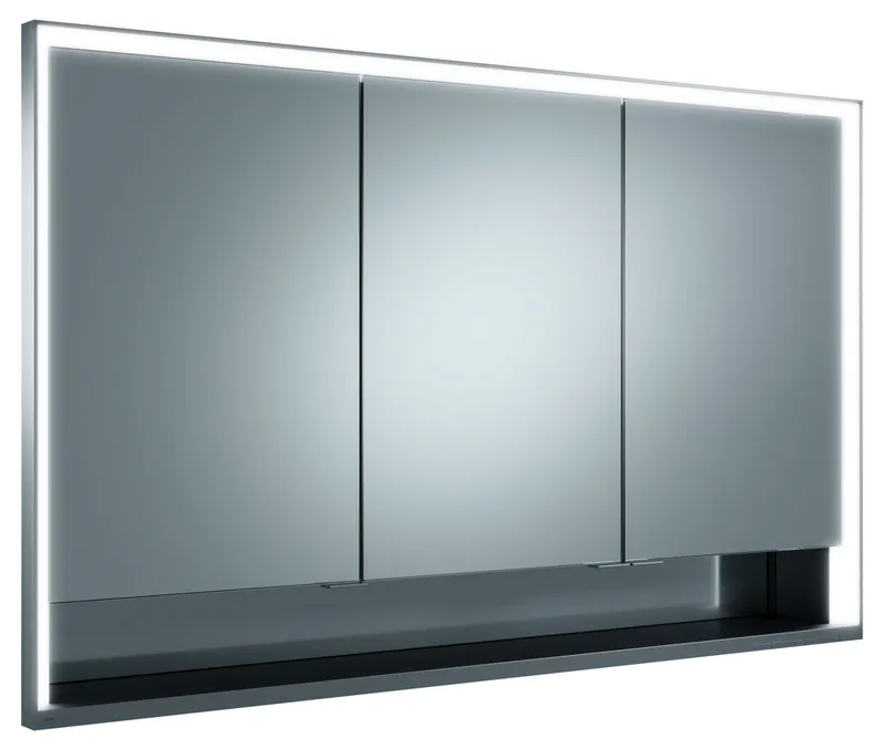 Keuco SPS R. Lumos 14315, mit Ablagef., Einbau, silb-elox., 1200x735x165mm, DALI