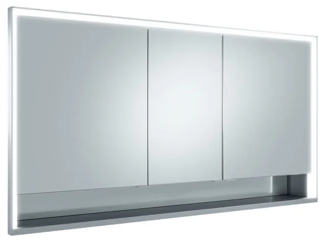 Keuco SPS R. Lumos 14316, mit Ablagef., Einbau, silb-elox., 1400x735x165mm