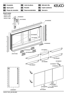 Keuco SPS R. Lumos 14316, mit Ablagef., Einbau, silb-elox., 1400x735x165mm – Bild 4