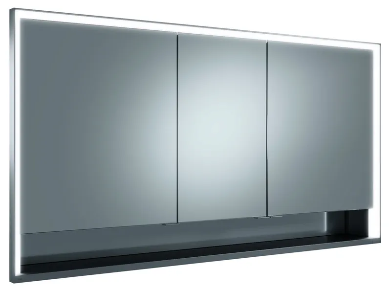 Keuco SPS R. Lumos 14316, mit Ablagef., Einbau, silb-elox., 1400x735x165mm, DALI
