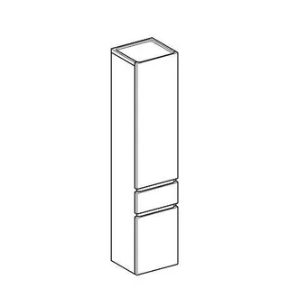 Geberit Renova Plan Hochschrank m. 2 Türen 1 Schublade, 39x180x36cm, Eiche – Bild 2